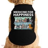 Medicine For Happiness Funny Cat Lover Doggie Tank thumb 0