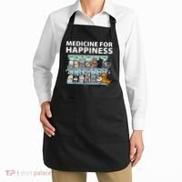 Medicine For Happiness Funny Cat Lover Apron thumb 2