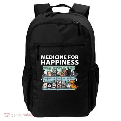 Medicine For Happiness Funny Cat Lover Backpack