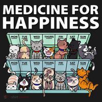 Medicine For Happiness Funny Cat Lover Women's Hoodie thumb 2