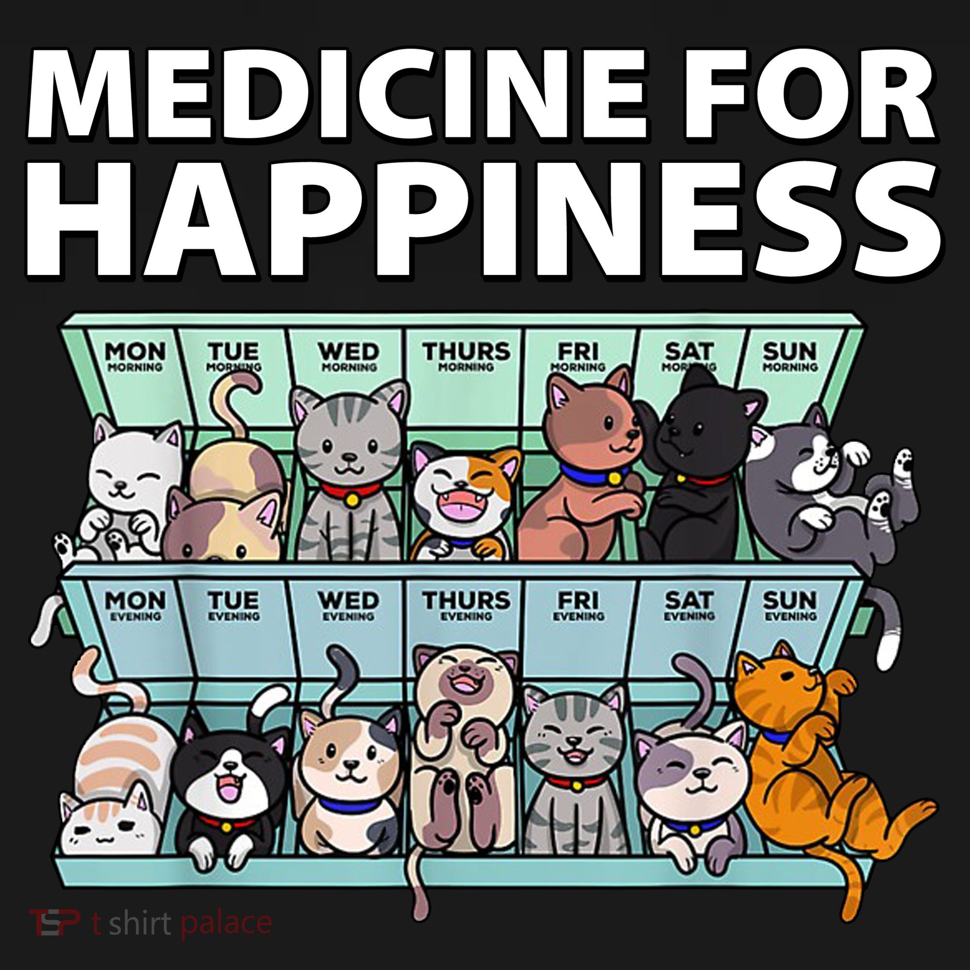 Medicine For Happiness Funny Cat Lover Women's Tank Top