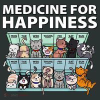 Medicine For Happiness Funny Cat Lover Hoodie thumb 7