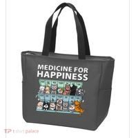 Medicine For Happiness Funny Cat Lover Tote Bag thumb 3
