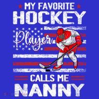 My Favorite Hockey Player Calls Me Nanny Us Flag Funny Gift Women's Tank Top thumb 5