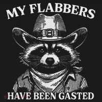 My Flabbers Have Been Gasted Funny Raccoon Cowboy Bucket Hat thumb 4