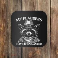 My Flabbers Have Been Gasted Funny Raccoon Cowboy Coaster thumb 0