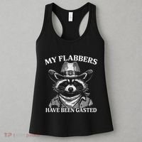 My Flabbers Have Been Gasted Funny Raccoon Cowboy Women's Tank Top thumb 3