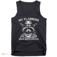 My Flabbers Have Been Gasted Funny Raccoon Cowboy Tank Top thumb 0