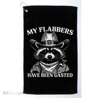 My Flabbers Have Been Gasted Funny Raccoon Cowboy Golf Towel thumb 0