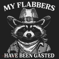 My Flabbers Have Been Gasted Funny Raccoon Cowboy Golf Towel thumb 3