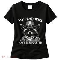 My Flabbers Have Been Gasted Funny Raccoon Cowboy Women's T-Shirt thumb 0