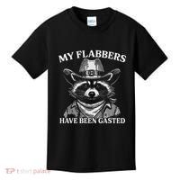 My Flabbers Have Been Gasted Funny Raccoon Cowboy Kids T-Shirt thumb 0