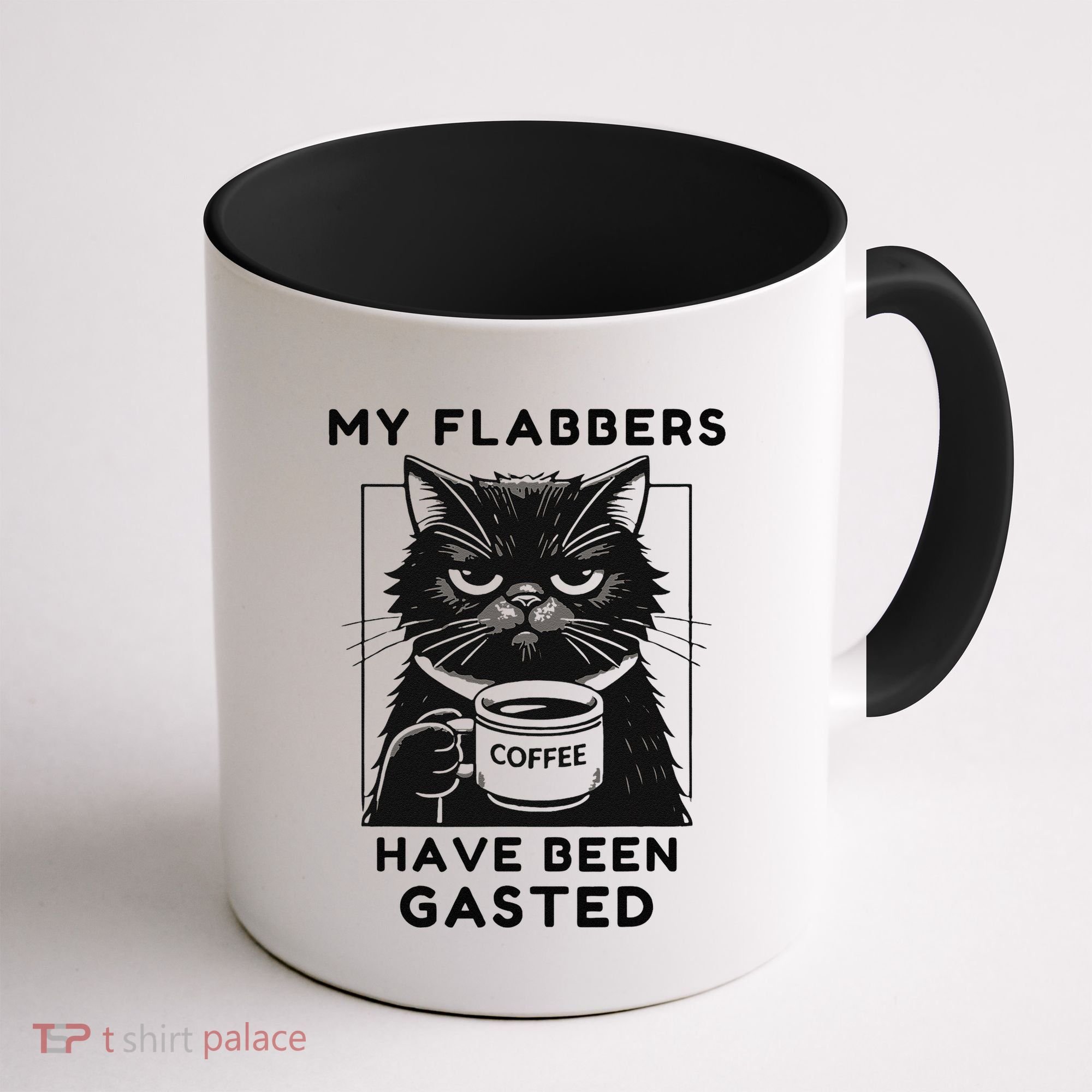 My Flabbers Have Been Gasted Distressed Retro Funny Cat Coffee Mug