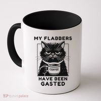 My Flabbers Have Been Gasted Distressed Retro Funny Cat Coffee Mug thumb 0