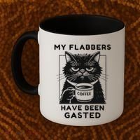 My Flabbers Have Been Gasted Distressed Retro Funny Cat Coffee Mug thumb 2
