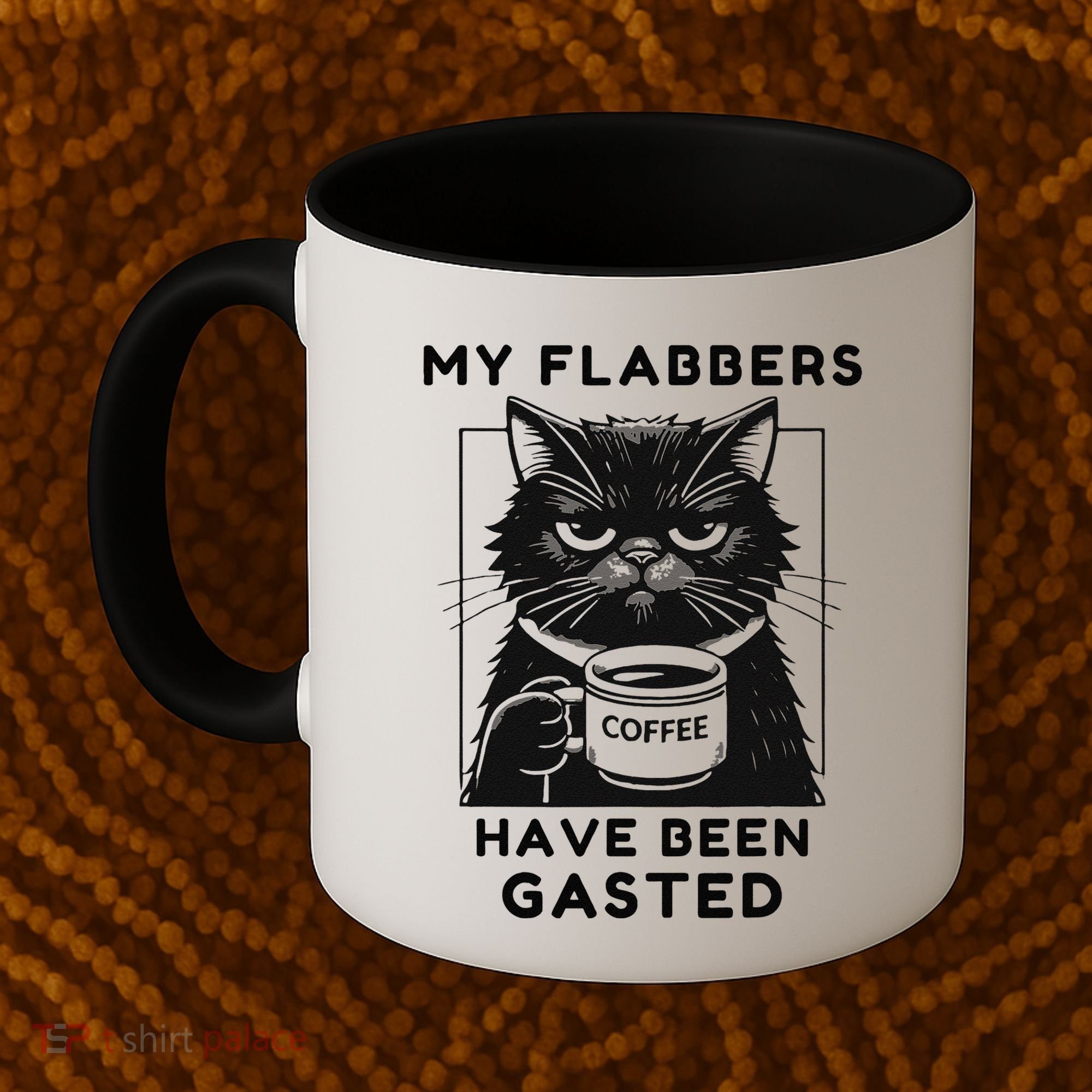 My Flabbers Have Been Gasted Distressed Retro Funny Cat Coffee Mug