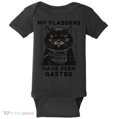 My Flabbers Have Been Gasted Distressed Retro Funny Cat Baby Bodysuit