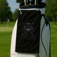 My Flabbers Have Been Gasted Distressed Retro Funny Cat Golf Towel thumb 2