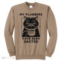 My Flabbers Have Been Gasted Distressed Retro Funny Cat Sweatshirt thumb 0