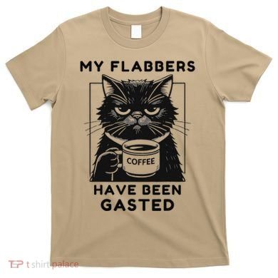 My Flabbers Have Been Gasted Distressed Retro Funny Cat T-Shirt