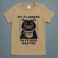 My Flabbers Have Been Gasted Distressed Retro Funny Cat T-Shirt thumb 5