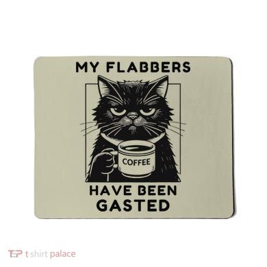 My Flabbers Have Been Gasted Distressed Retro Funny Cat Mousepad