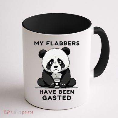 My Flabbers Have Been Gasted Distressed Retro Cute Panda Coffee Mug back
