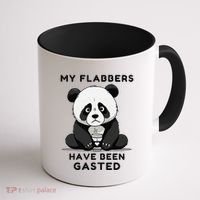 My Flabbers Have Been Gasted Distressed Retro Cute Panda Coffee Mug thumb 1