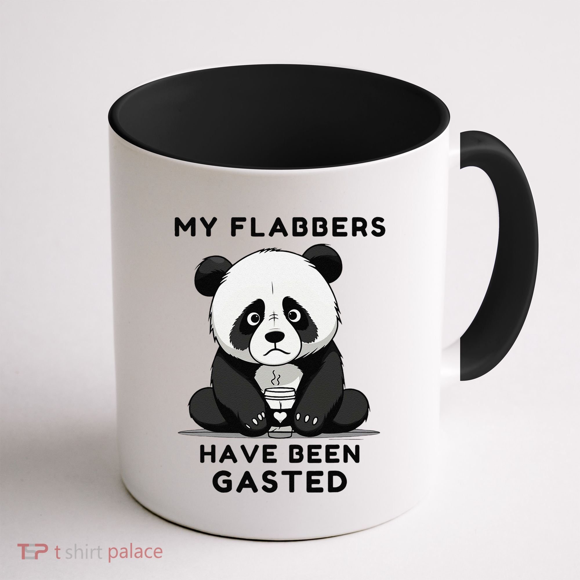 My Flabbers Have Been Gasted Distressed Retro Cute Panda Coffee Mug