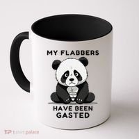 My Flabbers Have Been Gasted Distressed Retro Cute Panda Coffee Mug thumb 0