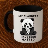 My Flabbers Have Been Gasted Distressed Retro Cute Panda Coffee Mug thumb 2