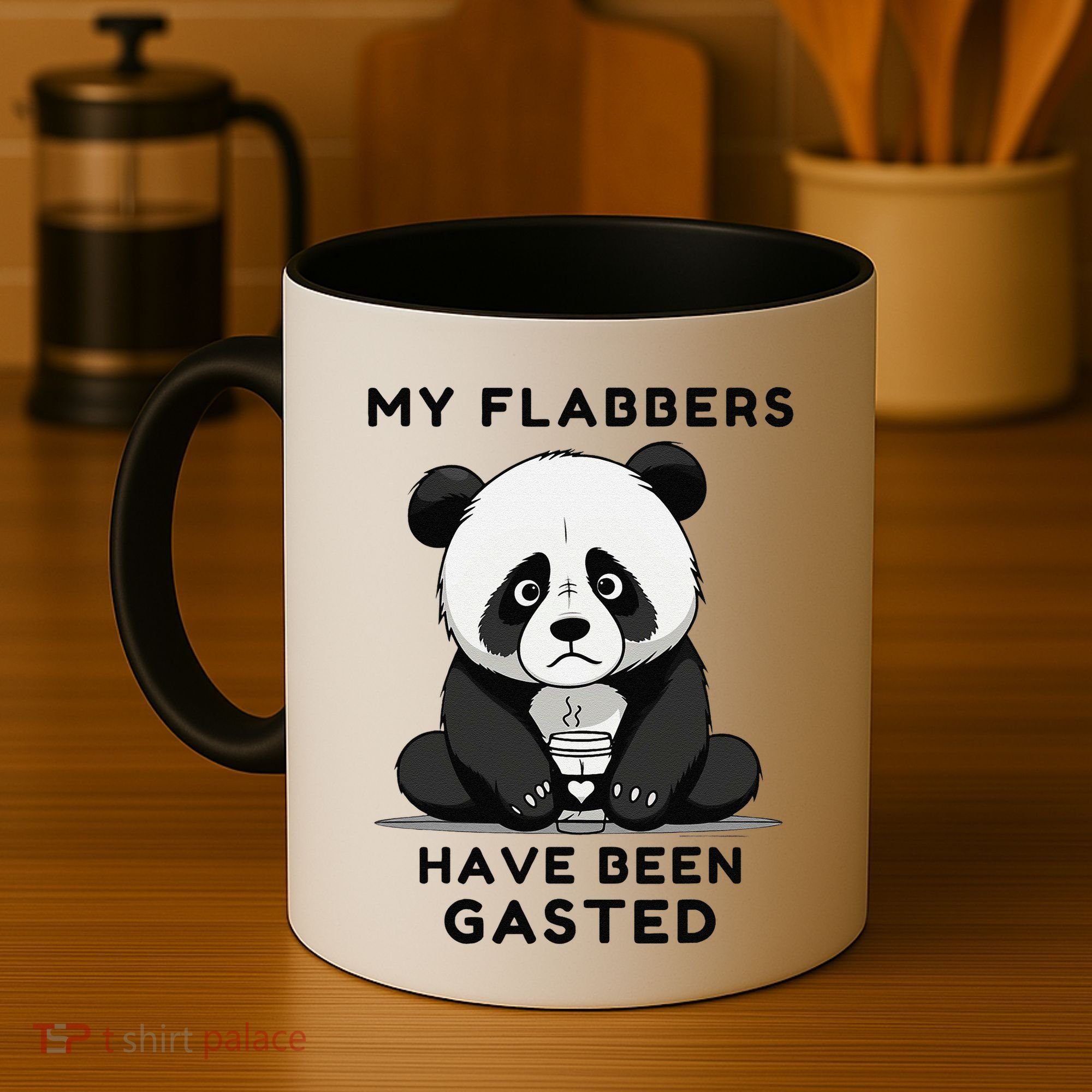 My Flabbers Have Been Gasted Distressed Retro Cute Panda Coffee Mug