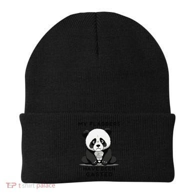 My Flabbers Have Been Gasted Distressed Retro Cute Panda Beanie