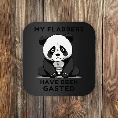 My Flabbers Have Been Gasted Distressed Retro Cute Panda Coaster