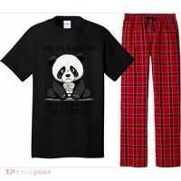 My Flabbers Have Been Gasted Distressed Retro Cute Panda Pajama Set thumb 0