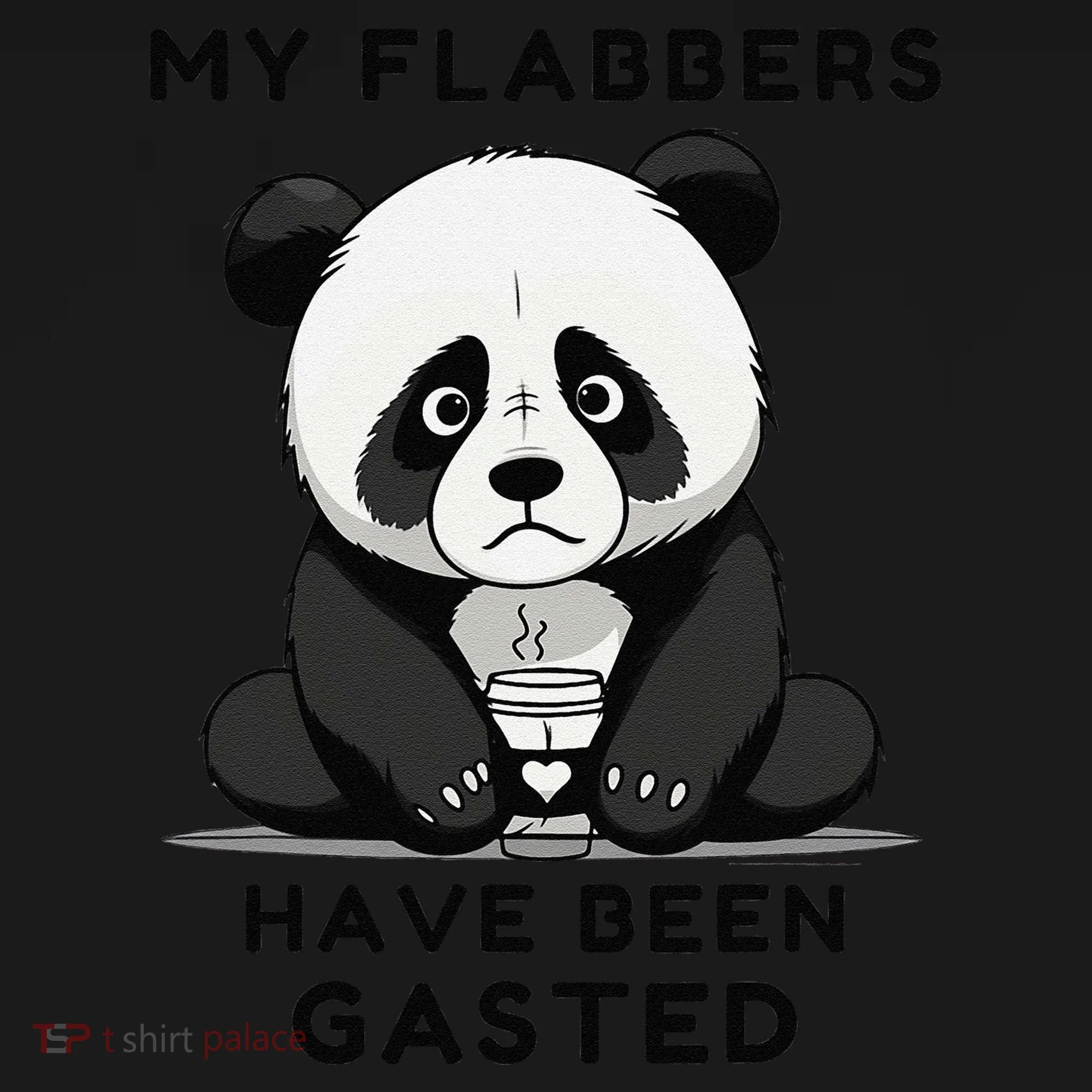 My Flabbers Have Been Gasted Distressed Retro Cute Panda Ornament