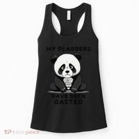 My Flabbers Have Been Gasted Distressed Retro Cute Panda Women's Tank Top thumb 0