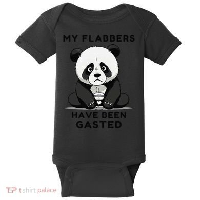 My Flabbers Have Been Gasted Distressed Retro Cute Panda Baby Bodysuit