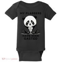 My Flabbers Have Been Gasted Distressed Retro Cute Panda Baby Bodysuit thumb 0