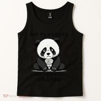 My Flabbers Have Been Gasted Distressed Retro Cute Panda Tank Top thumb 2