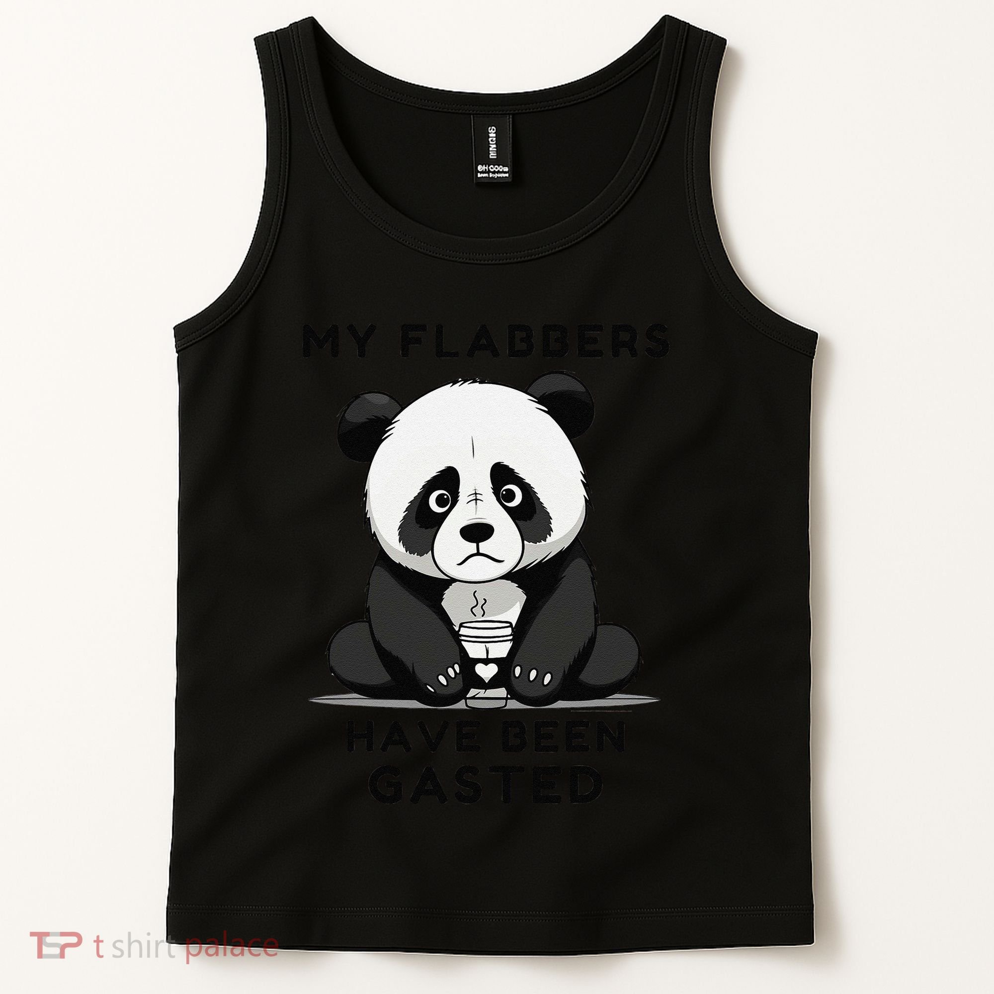 My Flabbers Have Been Gasted Distressed Retro Cute Panda Tank Top