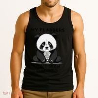 My Flabbers Have Been Gasted Distressed Retro Cute Panda Tank Top thumb 3
