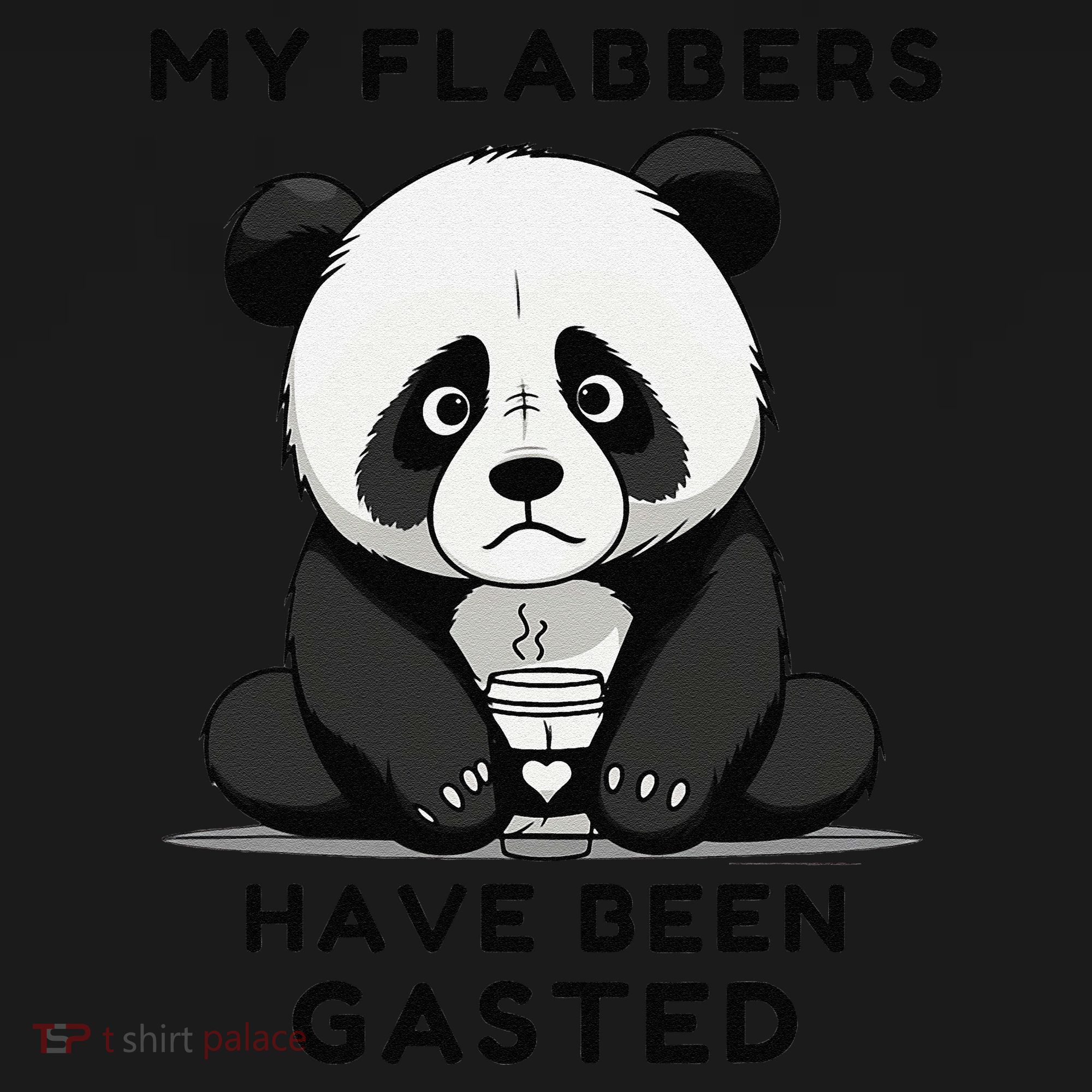My Flabbers Have Been Gasted Distressed Retro Cute Panda Tank Top