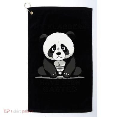 My Flabbers Have Been Gasted Distressed Retro Cute Panda Golf Towel