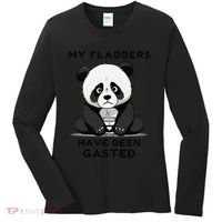 My Flabbers Have Been Gasted Distressed Retro Cute Panda Women's Long Sleeve Shirt thumb 0