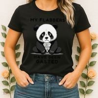 My Flabbers Have Been Gasted Distressed Retro Cute Panda Women's T-Shirt thumb 2
