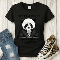 My Flabbers Have Been Gasted Distressed Retro Cute Panda Women's T-Shirt thumb 3