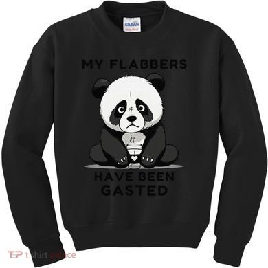 My Flabbers Have Been Gasted Distressed Retro Cute Panda Kids Sweatshirt