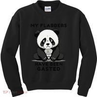 My Flabbers Have Been Gasted Distressed Retro Cute Panda Kids Sweatshirt thumb 0