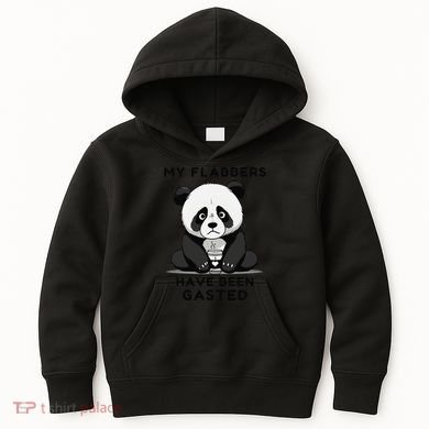 My Flabbers Have Been Gasted Distressed Retro Cute Panda Kids Hoodie